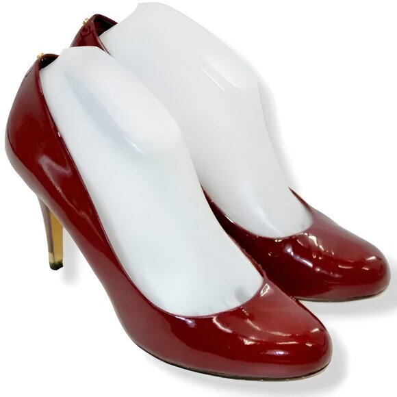 Ted Baker Shoes - Ted Baker Cranberry Red Patent Leather Gold Dress Christmas Heels Pumps 40 9.5
